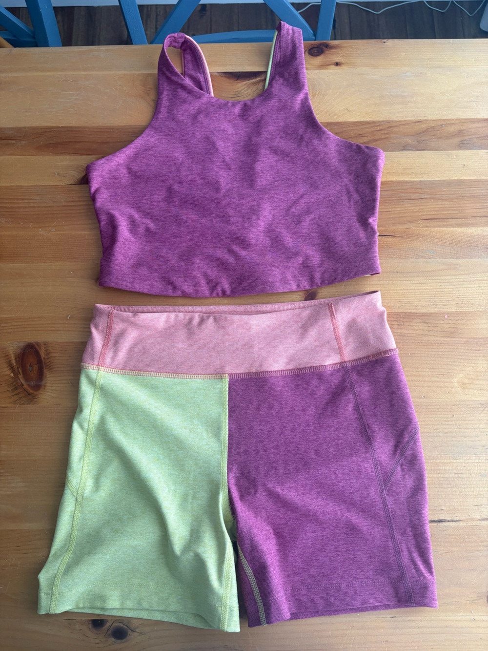 Outdoor Voices Colour-block Workout Set